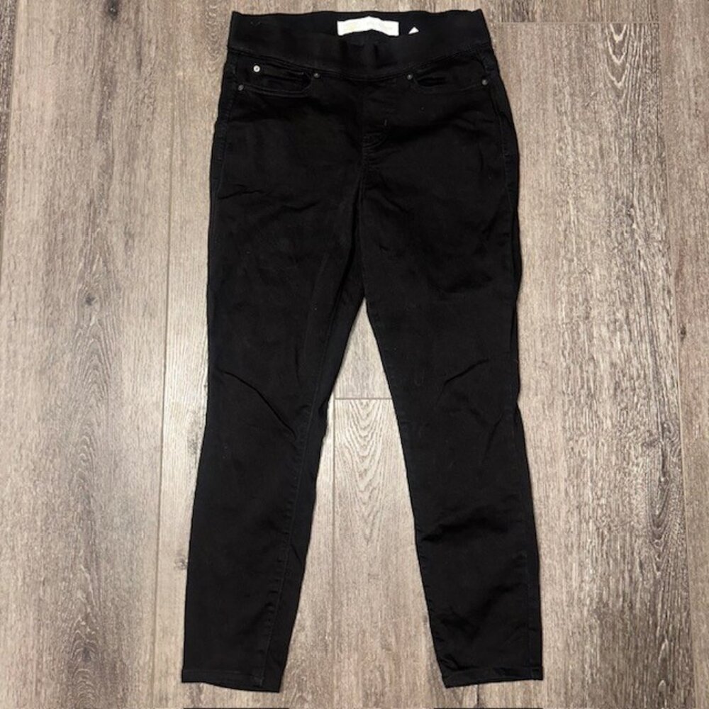 Women's Totally Shaping Levi Strauss 6S Label Pull-On Skinny Jeans 28x28 Black
